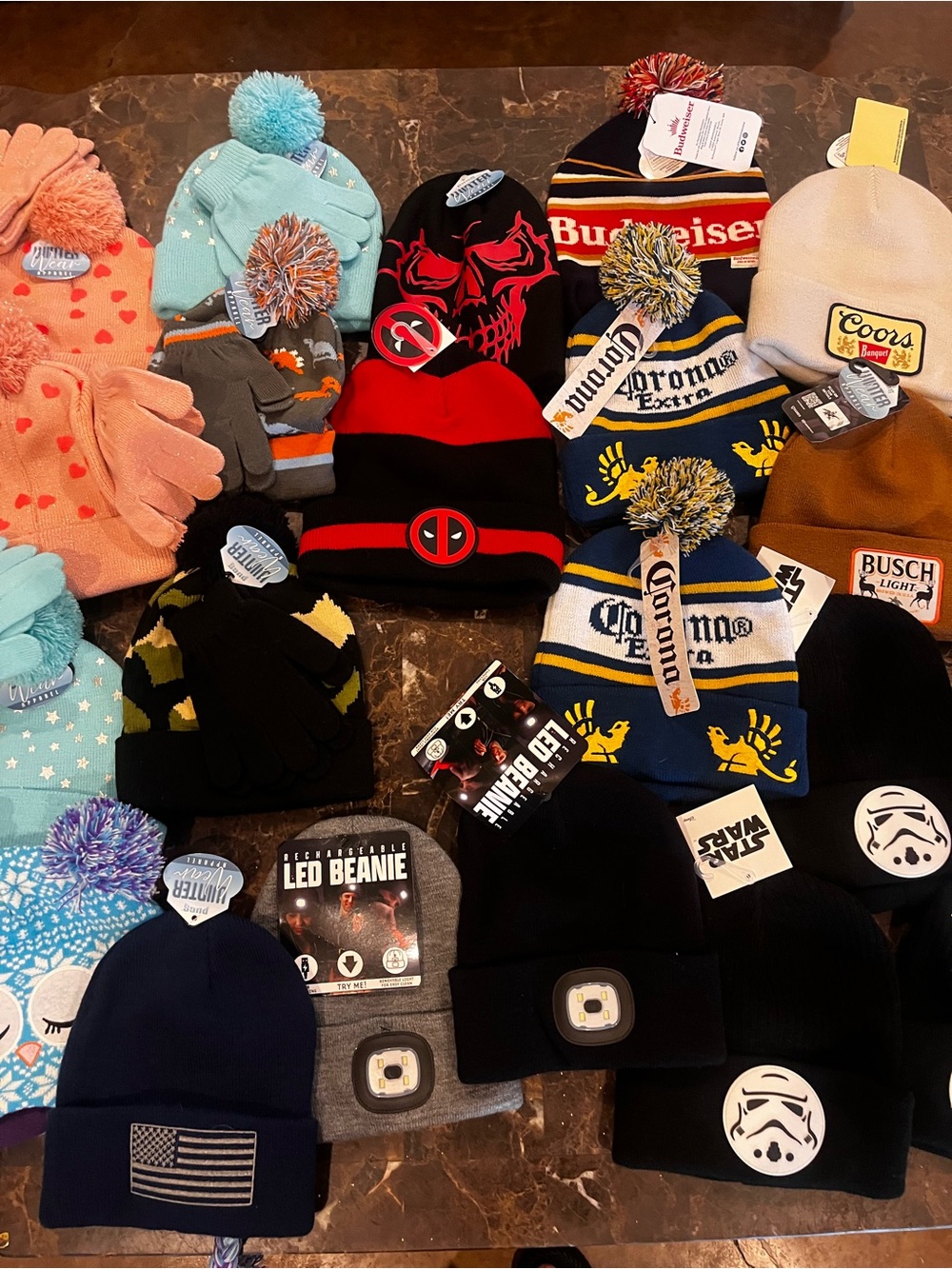 NWT Assorted Beanie Hats - Multicolor Collection Lof of 20